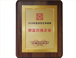 2019年度奉贤区奉城镇“财富百强企业”